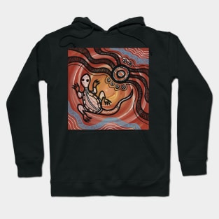 Aboriginal Art - Lizard Hoodie